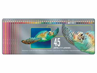 Turtle Tin 45 Coloured Pencils 5011M45